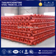 Red Anti-corrosion Fiberglass pipe used in underground